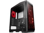 DIYPC DIY G5 BK Black USB3.0 ATX Tempered Glass Steel Mid Tower Gaming Computer Case w Tempered Glass Panels Front Left and Right and 7 Changeable Color RGB