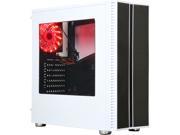 DIYPC DIY J21 W White USB 3.0 ATX Mid Tower Gaming Computer Case with Pre installed 3 Fans Front Panel Pre installed 6 Different Color Changeable LED Strip 5