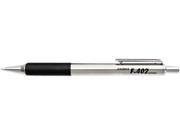 F 402 Ballpoint Retractable Pen Black Ink Fine 2 Pk