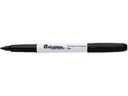 Universal Pen Style Permanent Markers Fine Point Black Dozen DZ UNV07071
