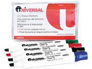 Universal Dry Erase Whiteboard Markerss Chisel Tip Assorted 4 Set ST UNV43650