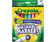 Washable Markers Conical Point Tropical Colors 8 Set