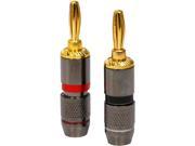 Coboc BA CLOSESCREW 1P High Quality Copper Speaker Banana Plug Close Screw Type 1 Pair Per Package