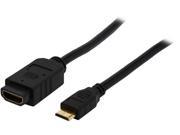 Coboc AD HDC2A 6 BK Dongle Style 6 inch Black Color Mini HDMI Type C Male to Standard HDMI Type A Female Adapter Gold Plated M F