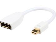 Coboc AD MDPM2DPF 6 WH 6inch Dongle style 32AWG Mini DisplayPort V1.2 Male to DisplayPort Female Adapter Gold Plated White