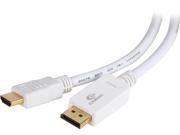 Coboc DP2HD4K 3 WH 3 ft. DisplayPort to HDMI Cable