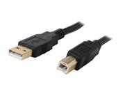 Rosewill RCAB 11002 3 ft. USB2.0 A Male to B Male Cable Gold Plated Black