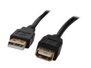 Rosewill RCAB 11007 15 ft. USB2.0 A Male to A Female Extension Cable Gold Plated Black
