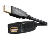 Rosewill RCAB 11008 32 ft. USB2.0 Active Extension Cable Supports Windows 7 Gold Plated Black