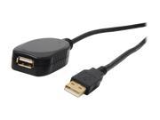 Rosewill RCAB 11009 49 ft. USB2.0 Active Extension Cable Supports Windows 7 Gold Plated Black