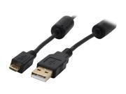 Rosewill RCAB 11022 6 ft. USB 2.0 A Male to Micro B Male Cable 5 Pin w Ferrite Core Gold Plated Black