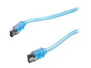 Rosewill RCAB 11038 18 Flat Blue SATA III UV Cable with Locking Latch Supports 6 Gbps 3 Gbps and 1.5 Gbps Transfer Rates