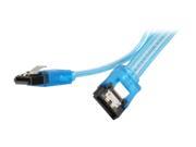 Rosewill RCAB 11040 36 SATA III UV Blue Flat Cable w Locking Latch Supports 6 Gbps 3 Gbps and 1.5 Gbps Transfer Rate
