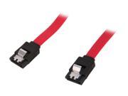 Rosewill RCAB 11050 18 SATA III Red Flat Cable w Locking Latch Supports 6 Gbps 3 Gbps and 1.5 Gbps Transfer Rate