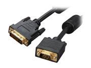 Rosewill RCDV 11005 Black 3 ft. DVI I Male to VGA Male M M DVI I Male to VGA Male Cable