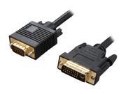 Rosewill RCDV 11007 Black 10 ft. DVI I Male to VGA Male M M DVI I Male to VGA Male Cable