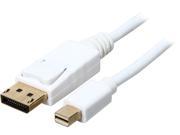 Rosewill RCDC 14027 10 Foot White Mini DisplayPort to Display Cable 32 AWG Male to Male