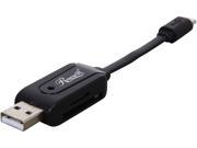 Rosewill Model ROTG 14005 4 OTG card reader charging cable black