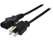Rosewill Model RCPC 14007 15 ft. 18AWG Power Cord Cable w 3 Conductor PC Power Connector Socket C13 5 15P Black