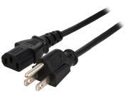 Rosewill Model RCPC 14008 25 ft. 18AWG Power Cord Cable w 3 Conductor PC Power Connector Socket C13 5 15P Black