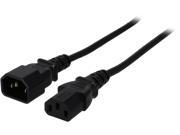 Rosewill Model RCPC 14009 2 ft. 18AWG Computer Power Cord Extension Cable w 3 Conductor PC Monitor C13 C14 Black