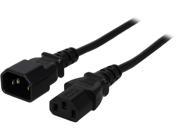 Rosewill Model RCPC 14010 3 ft. 18AWG Computer Power Cord Extension Cable w 3 Conductor PC Monitor C13 C14 Black