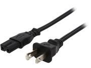 Rosewill Model RCPC 14019 15 ft. 18AWG 3 Slot AC Power Cord Cable for Laptop Notebook C7 1 15P Black