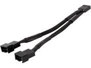 Rosewill RCFC 16002 PWM Fan Splitter Cable Black Sleeve 3.94