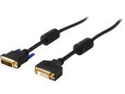 Tripp Lite P562 006 Black 6 ft. 1 x DVI D DUAL LINK MALE to 1 x DVI I FEMALE M F DVI Dual Link Extension TMDS Cable
