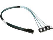 iStarUSA K HD43XSAL R 50 1.64 ft. HD miniSAS SFF 8643 to 4x SATA with Latch Reverse Breakout 50 cm Cable