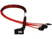 iStarUSA K SF87RXSA 50 1.64 ft. miniSAS SFF 8087 Right Angle to 4x SATA Forward Breakout 50 cm Cable