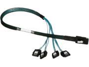 iStarUSA K SF87XSAL R 50 1.64 ft. miniSAS SFF 8087 to 4x SATA with Latch Reverse Breakout 50 cm Cable