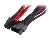 Silverstone PP07 PCIBR 0.82 ft. Sleeved Extension Power Supply Cable with 1 x 8pin to PCI E 8pin 6 2 Connector Black Red