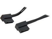 Silverstone CP11B 300 11.81 19.69 90 Degree Angled SATA 6G Cables with Custom Low Profile Connectors 300MM