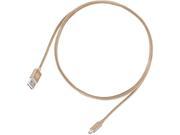 Silverstone CPU01G 500 1.65 ft. Gold Reversible USB A to Micro USB Cable Supports high speed charge and data sync