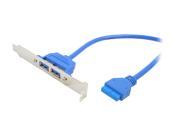SYBA CL PCI20114 18 2 Port USB 3.0 Bracket w Built in 18 Inch 20 pin Header Cable