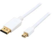 SYBA SY CAB33025 15 ft. 5 Meter DisplayPort v1.2 to Mini DisplayPort v1.2 Male to Male Cable WHITE