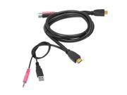 SIIG 5.9 ft. USB HDMI KVM Cable with Audio Mic