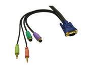 C2G 10 ft. Ultima 5 in 1 Desktop Extension HD15 VGA M F Cable with Speaker and Mic