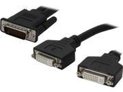 C2G 38064 Black 9 DMS 59 Male to 2 x DVI I Female M F One LFH 59 DMS 59 Male to Two DVI I Female Cable