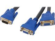 Cables To Go 29610 1 ft. Ultima One HD15 Male to Two HD15 Female SXGA Monitor Y Cable