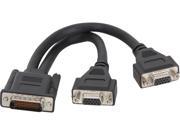 C2G 38065 9 One LFH 59 DMS 59 Male to Two HD15 VGA Female Cable