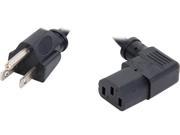 Cables To Go Model 03152 5 10 ft. 18 AWG Universal Right Angle Power Cord NEMA 5 15P to IEC320C13R