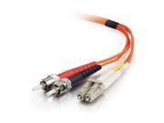 C2G 37400 3.28ft 1m LC ST Duplex 50 125 Multimode Fiber Patch Cable
