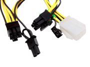 Athena Power CABLE EPCIE1628 16 PCI Express 6 Pin to Dual 8 6 2 Pin Linear Extension Power Converter