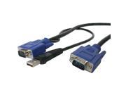 StarTech 6 ft. Ultra Thin USB 3 in 1 KVM Cable Black