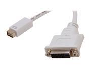 StarTech MDVIDVIMF White 6 10 M F Mini DVI to DVI Video Cable Adapter for Macbooks and iMacs
