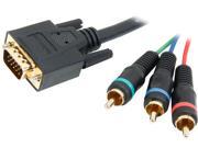 StarTech HD15CPNTMM3 3 ft HD15 to Component RCA Breakout Cable Adapter M M