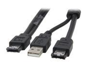 StarTech ESATAUSBMM3 3 ft. eSATA and USB A to Power eSATA Cable M M