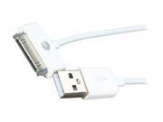 Macally ISYNCABLE White USB to 30 Pin Cable for iPhone iPod